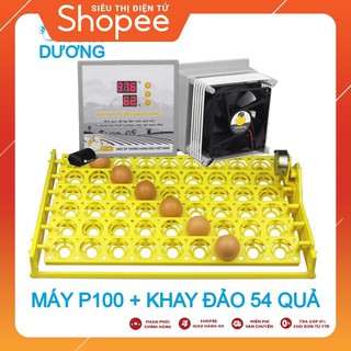 Máy ấp trứng mini Ánh Dương P100 Khay Tự Động 54 Trứng - Lò ấp trứng gà, trứng vịt - Lắp vào thùng xốp, đảo tự động