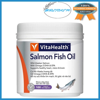 Viên Uống Dầu Cá Hồi Vitahealth Wild Pacific Salmon Oil 1000mg Hộp 100 Viên
