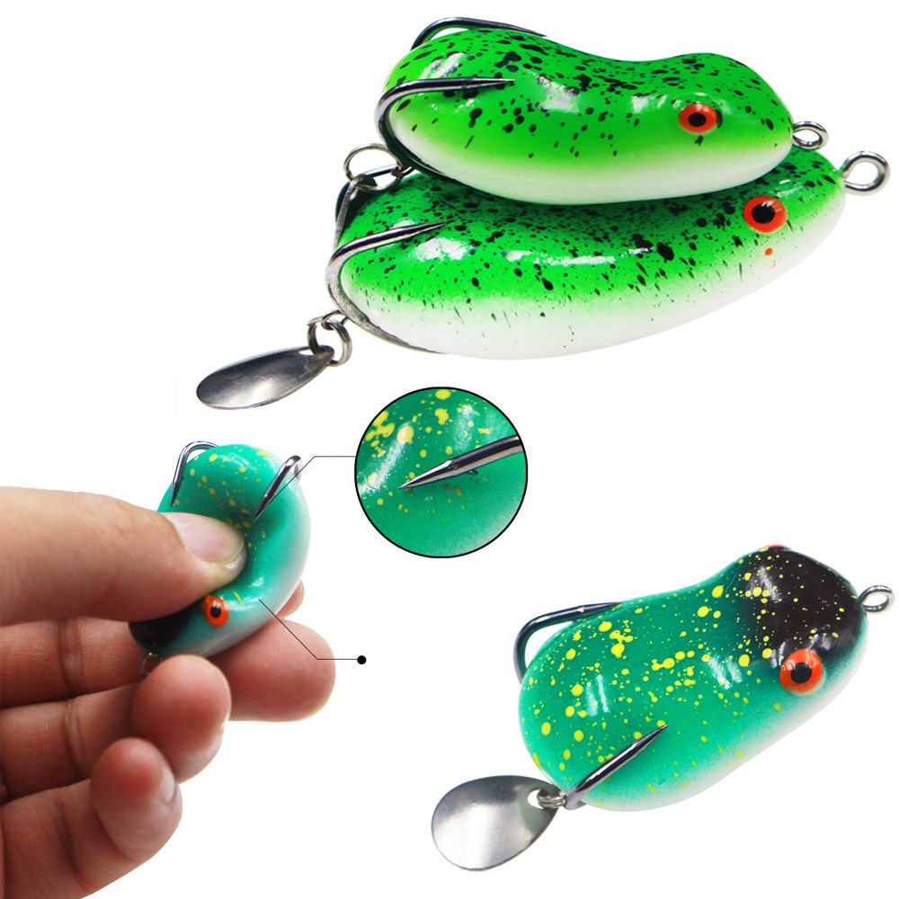 Mồi câu cá giả hình ếch/ thỏ mềm dẻo 4CM 5CM