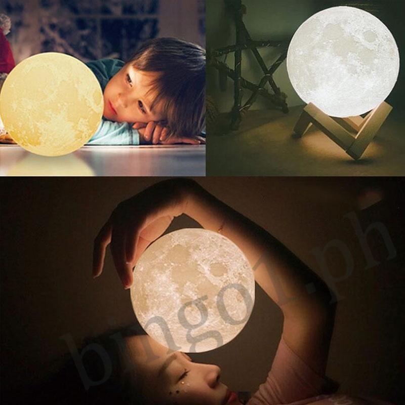 Đèn ngủ hình mặt trăng 3D dễ thương
