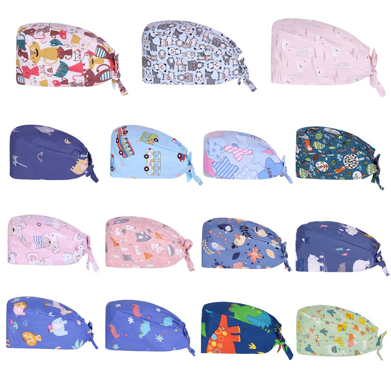 Mũ Bác Sĩ Y Tá Bằng Cotton Hình Quả Bầu Hoạt Hình Dễ Thương Có Dây Buộc Điều Chỉnh Được