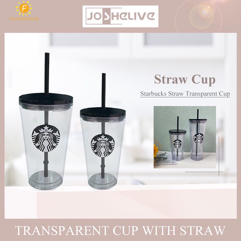 Tái sử dụng cốc Cà Phê Starbuck cốc Chén Lạnh chai nước Bằng Nhựa Trong Suốt Cốc với Nắp du lịch Ngoài Trời Starbucks cup dành cho nam giới và Phụ Nữ FLOWERDANCE