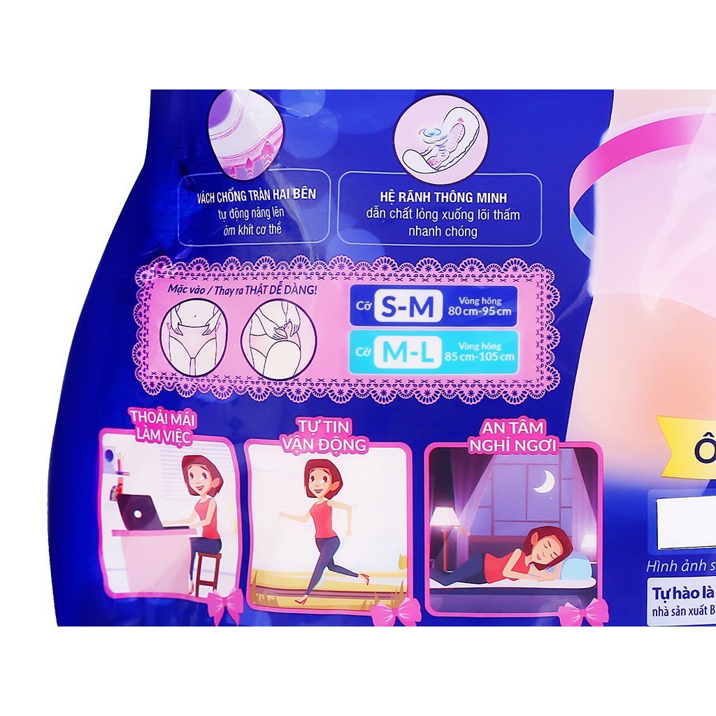 Băng đêm dạng quần Diana Size S-M 2 chiếc/gói