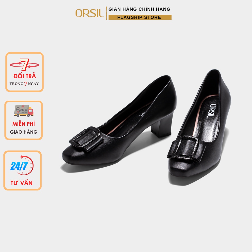 Giày cao gót nữ ORSIL 5 phân màu đen