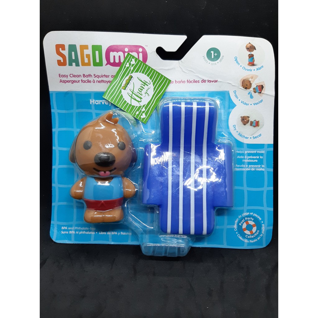 Set 4 nhân vật đồ chơi phun nước nhà tắm cho bé - Sago Mini - Fullbox