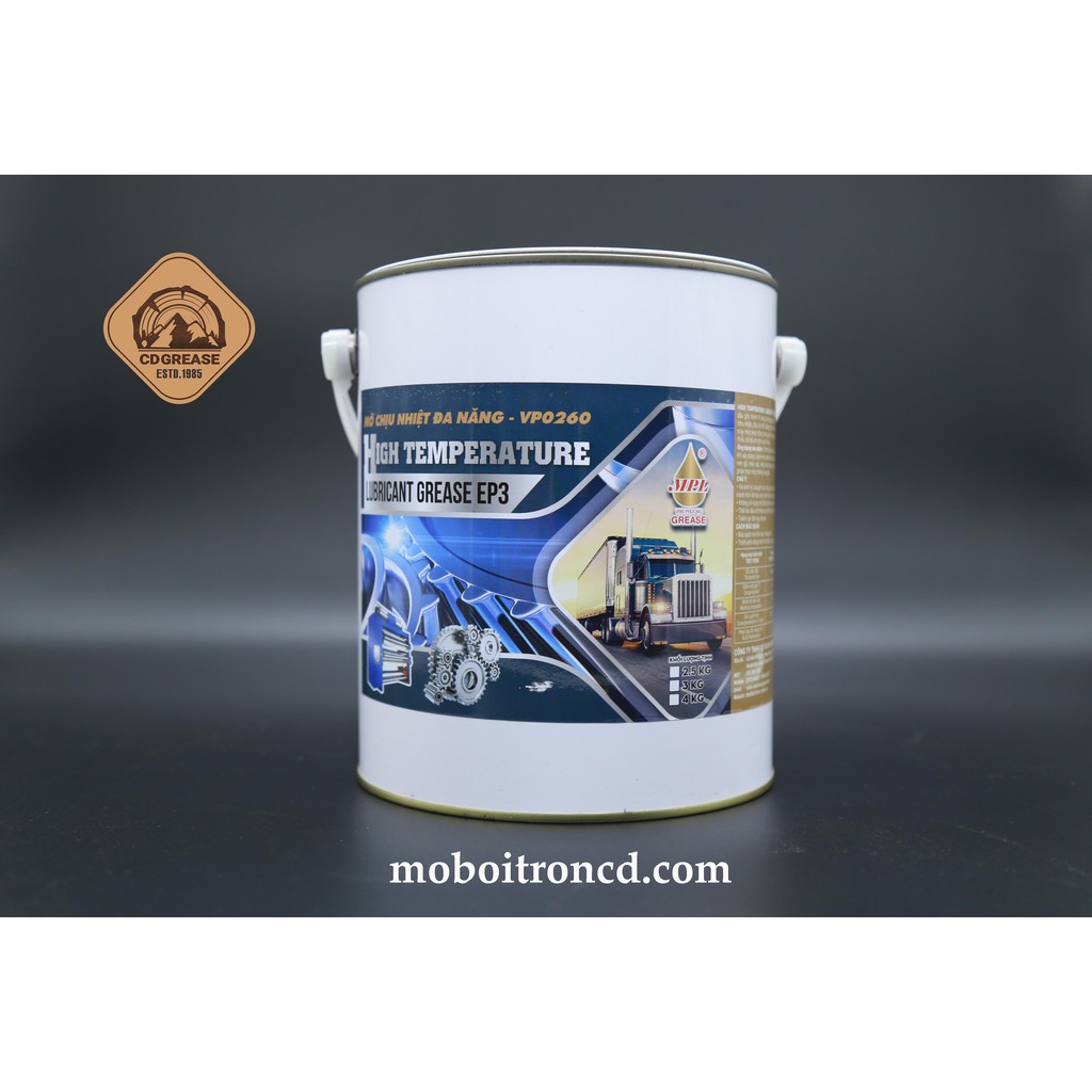 Mỡ bôi trơn Túi 900g có vòi VP260 trắng chịu nhiệt 260-300 độ