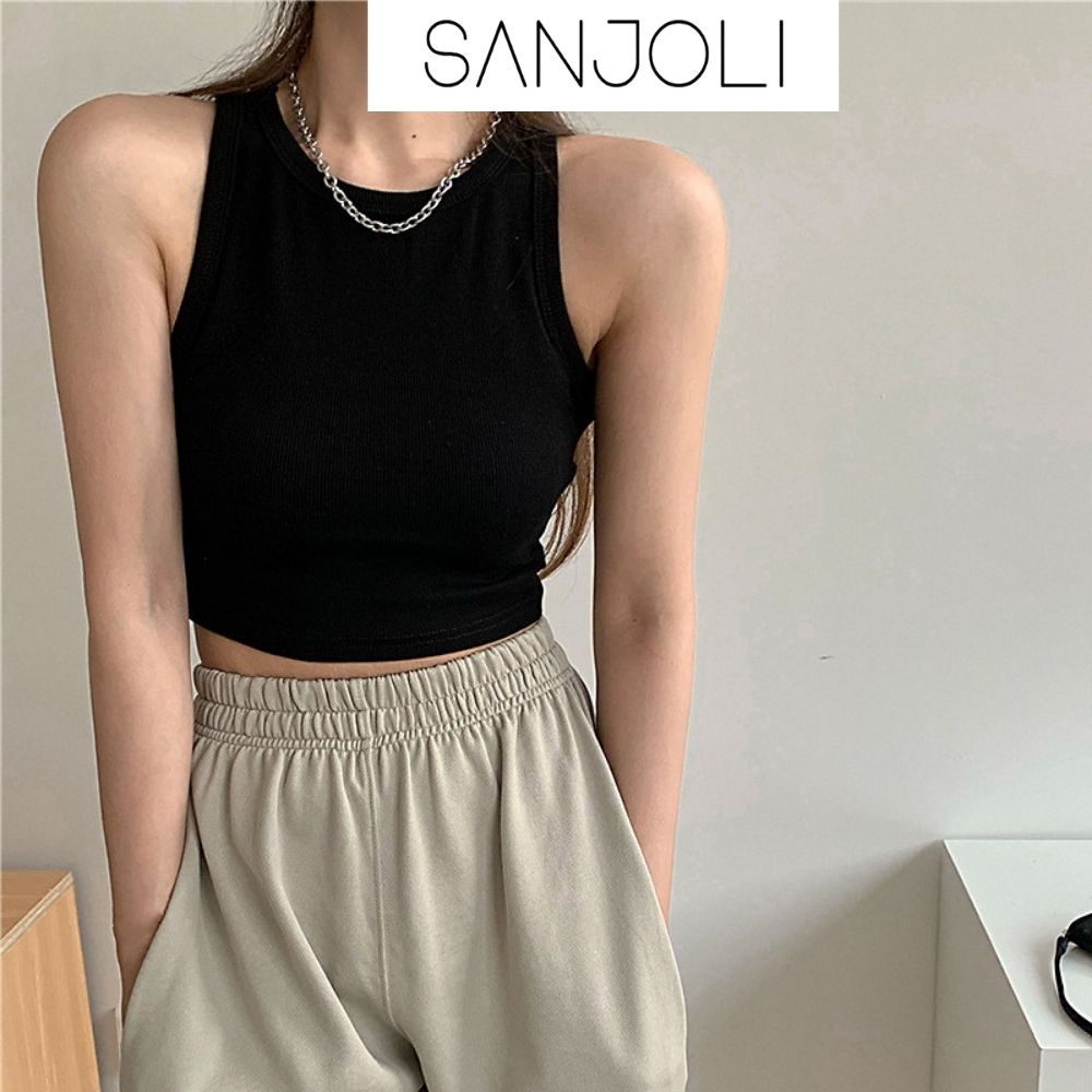 Áo Croptop Ba Lỗ SANJOLI AO008
