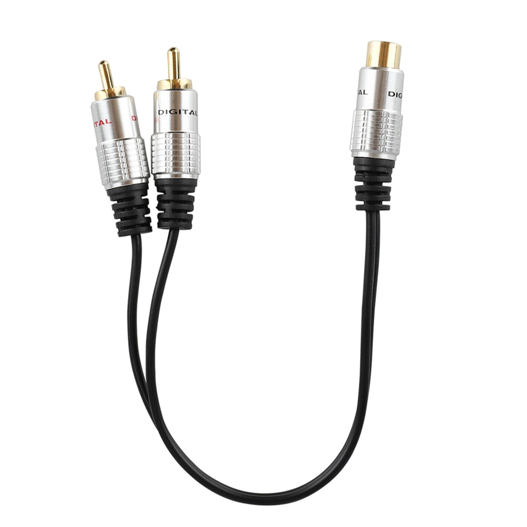 Dây cáp chia cổng âm thanh từ 2 RCA sang 1 cổng cắm chữ Y tiện dụng