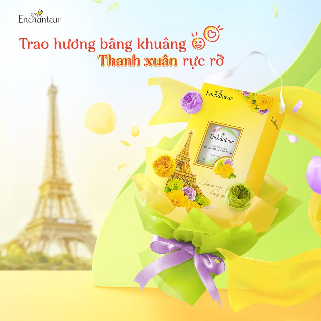 [Hộp quà] Sữa tắm nước hoa dưỡng da Enchanteur Charming/ Sensation/ Delightful 650gr | BigBuy360 - bigbuy360.vn
