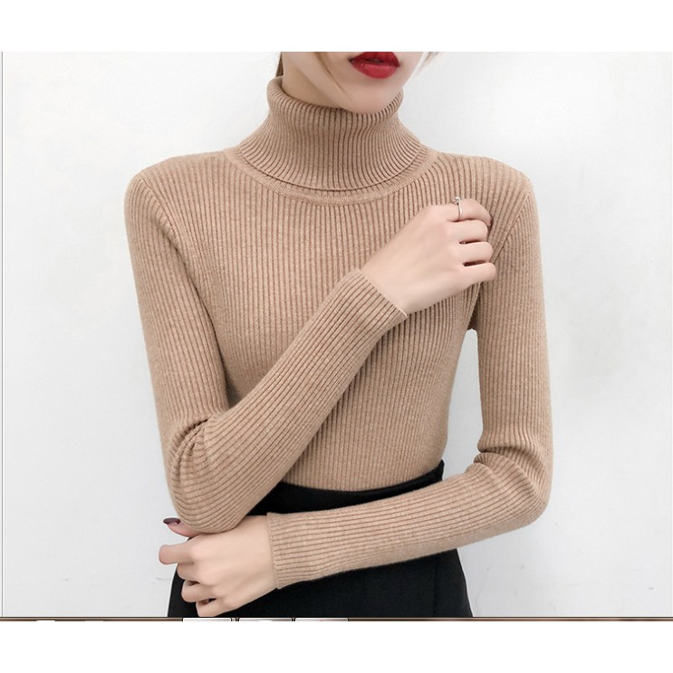 Áo Len Nữ Quảng Châu Cổ Lọ Chất Đẹp Thiết Kế Trẻ Trung Sang Chảnh