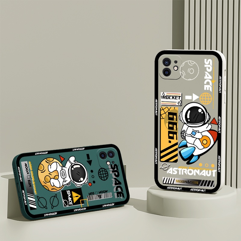 Ốp Điện Thoại silicon mềm ốp lưng phi hành gia Nasa thích hợp cho iphone x xs 11 pro max SE 2020