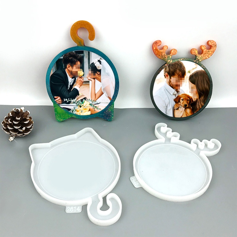 Khuôn Silicone Làm Khung Ảnh Hình Mèo / Hươu Độc Đáo