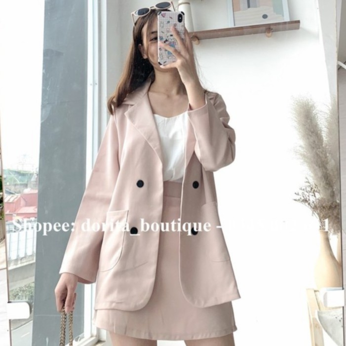 Set áo vest kèm chân váy nhiều màu, Set áo Blazer kèm chân váy - Dorita Boutique