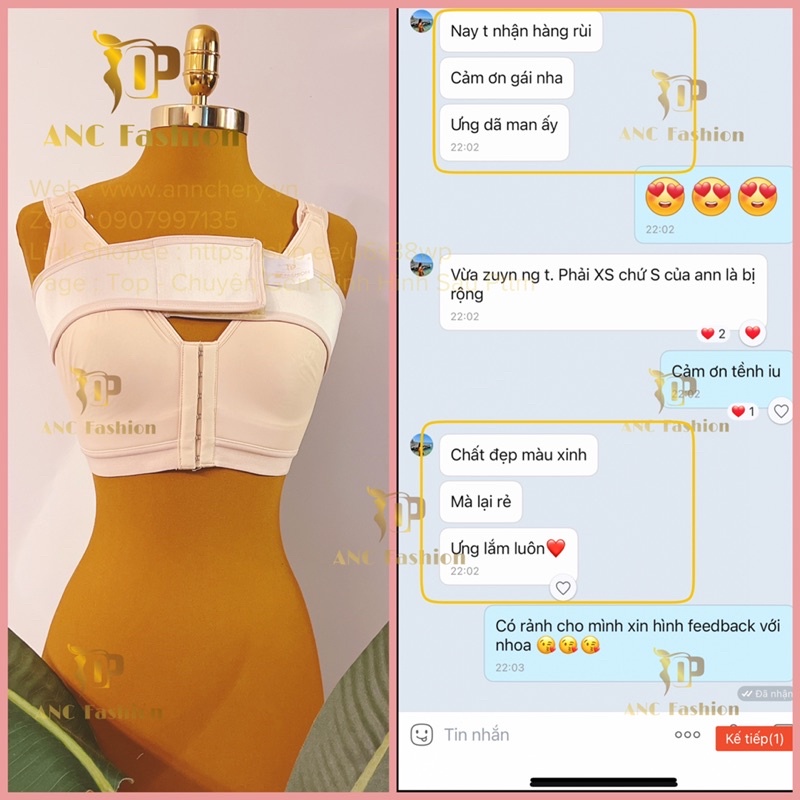 Gen định hình ngực ANN CHERY & TOP Bra ⚡HÀNG CAO CẤP⚡ áo nâng ngực tạo khe, định hình ngực