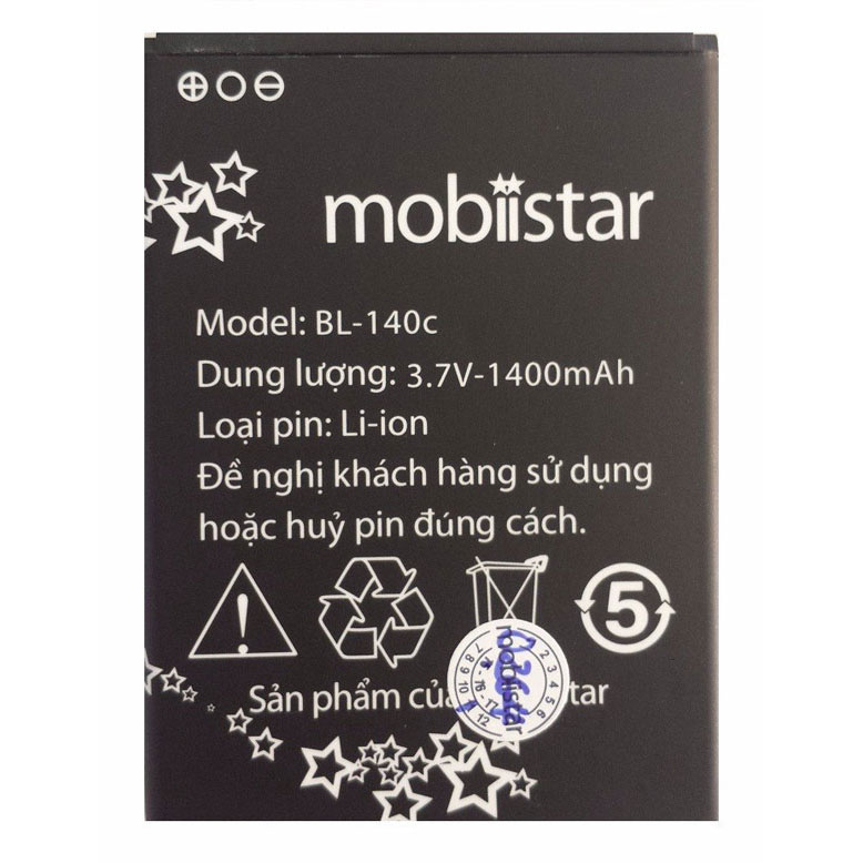 Pin Mobiistar Touch BEAN 402S 414 B620 BL-140C 1400mAh zin chính hãng