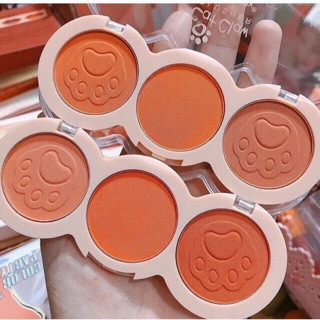 Phấn má 3 ô bàn chân mèo kiss beauty