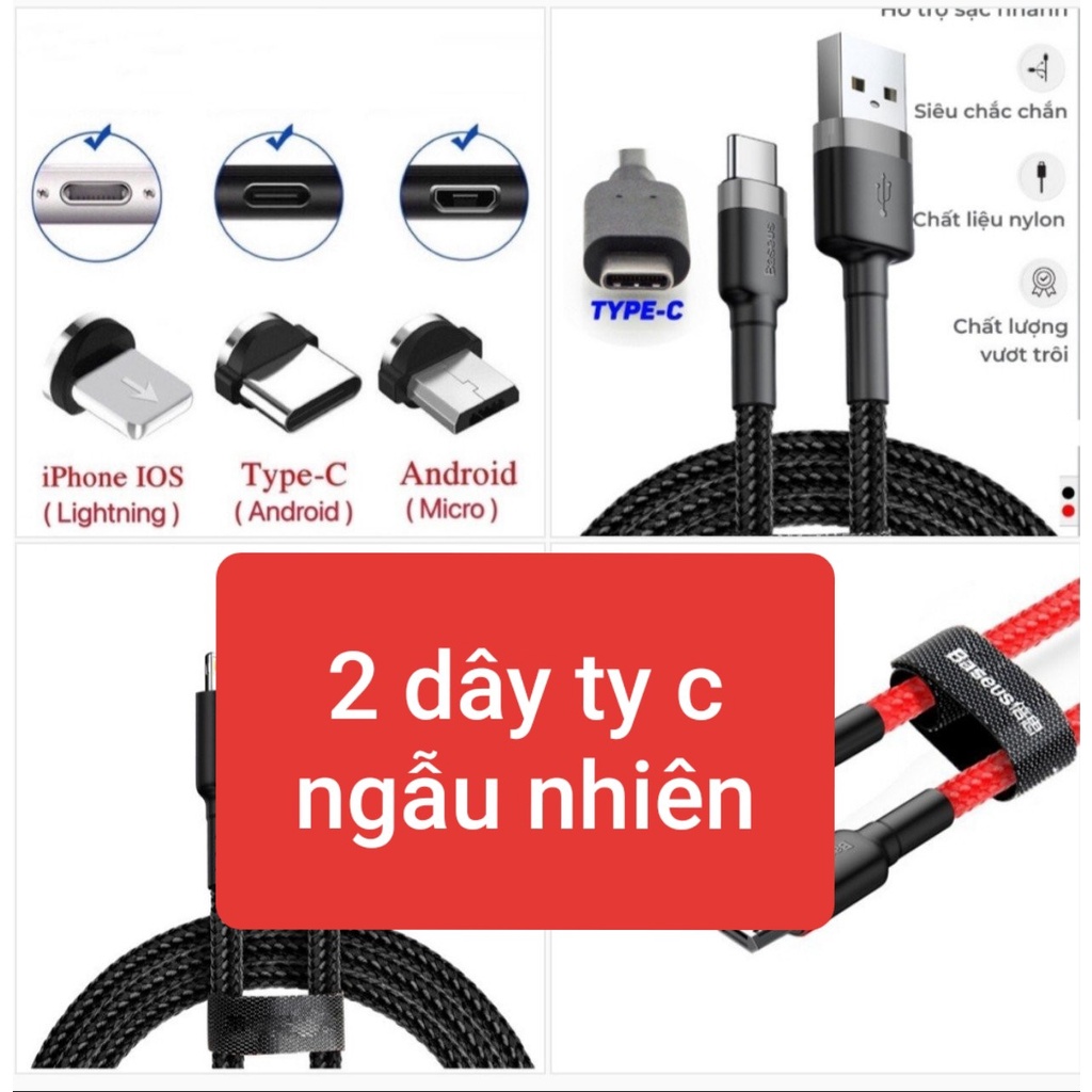 Dây cáp sạc nhanh Type c cho Samsung Huawei Xiaomi ,M30, P40, Oppo Vivo