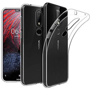 Ốp Silicon dẻo Nokia 6.1 Plus / Nokia X6 (trong suốt)