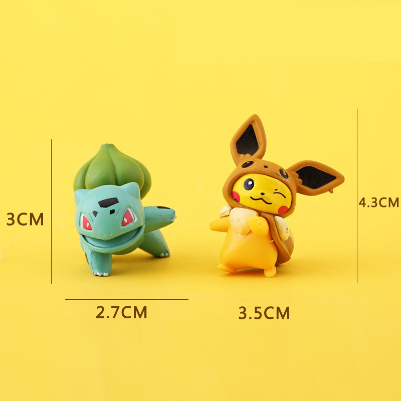 Bộ 8 mô hình pokemon xinh xắn dùng để trang trí