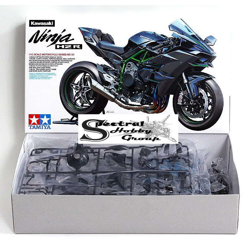 Mô hình nhựa lắp ráp Tamiya 1/12 Kawasaki Ninja H2R Motorcycle Series No. 131