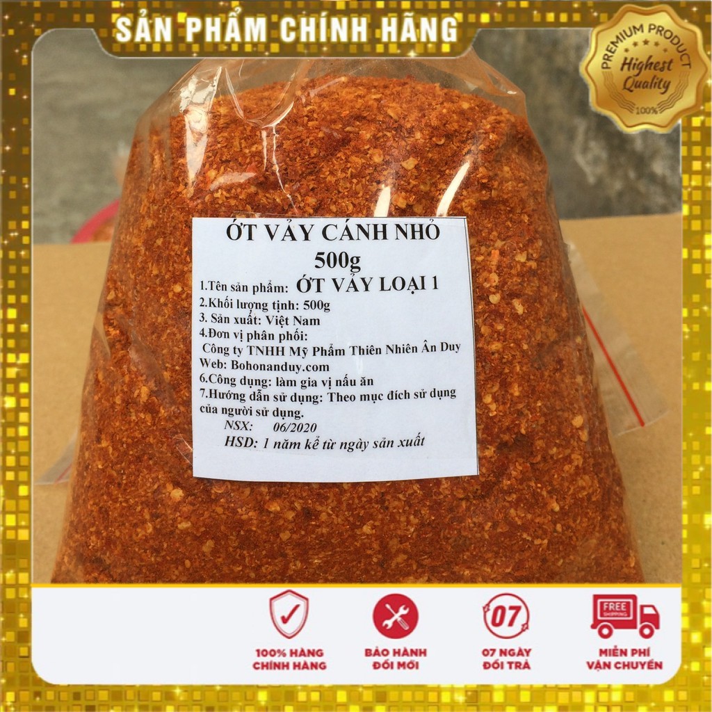 ỚT VẢY KHÔ CÁNH NHỎ  SIÊU CAY làm kim chi -1000g