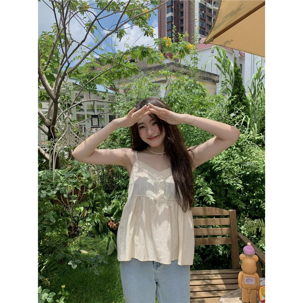 Áo Lót Cotton Phối Ren Xinh Xắn Dành Cho Nữ 51519