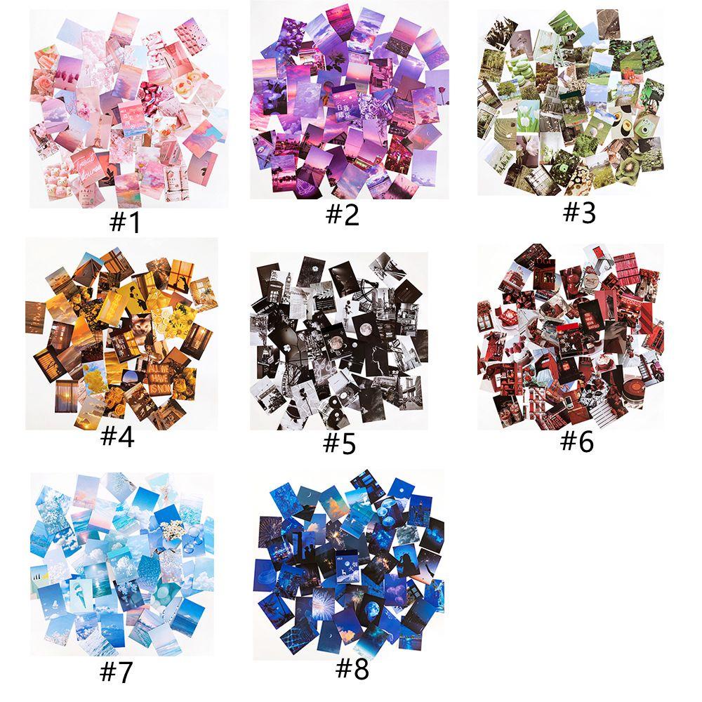 Bộ 50 Sticker Mini Tráng Gương Họa Tiết Dễ Thương Để Trang Trí