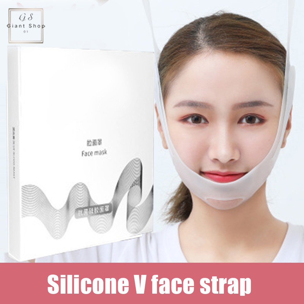 (Hàng Mới Về) Dây Đeo Nâng Cơ Mặt Bằng Silicone Chống Nếp Nhăn Tạo Gương Mặt Thon Gọn