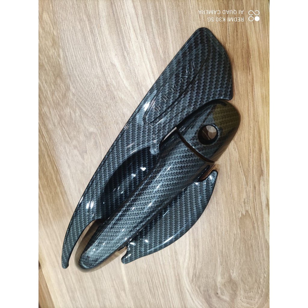 Ốp Tay Cửa Và Hõm Cửa Xe Toyota Innova 2017 2018 2019 2020 2021 2022 Carbon Cao Cấp Chống xước tay cửa làm đẹp cho xe