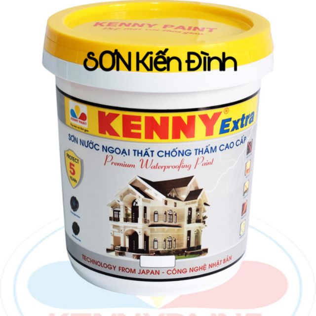 Tặng kèm lăn cọ- Sơn nước ngòai trời chống thấm cao cấp Kenny Extra