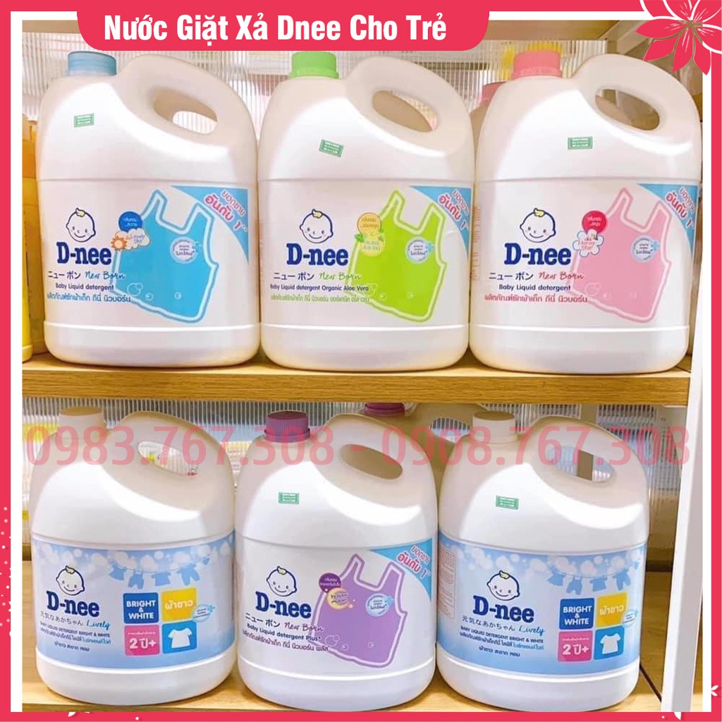 [TEM ĐẠI THỊNH] Nước Giặt Quần Áo Cho Bé Sơ Sinh D-nee Thái Lan 3000ml - Dnee - 8851989060057