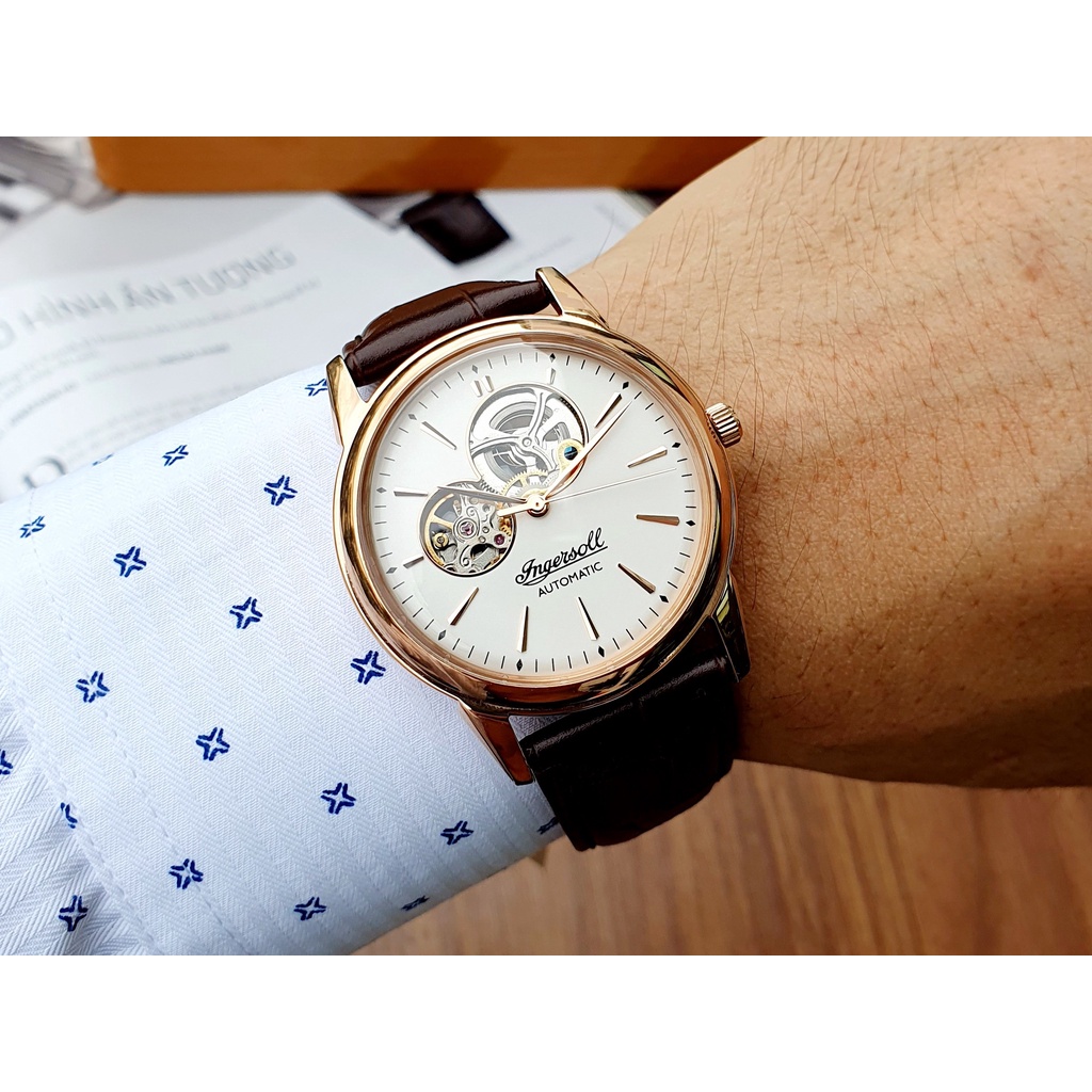 Đồng hồ nam chính hãng Ingersoll Open Heart I07301 - Máy cơ tự động - Kính cứng