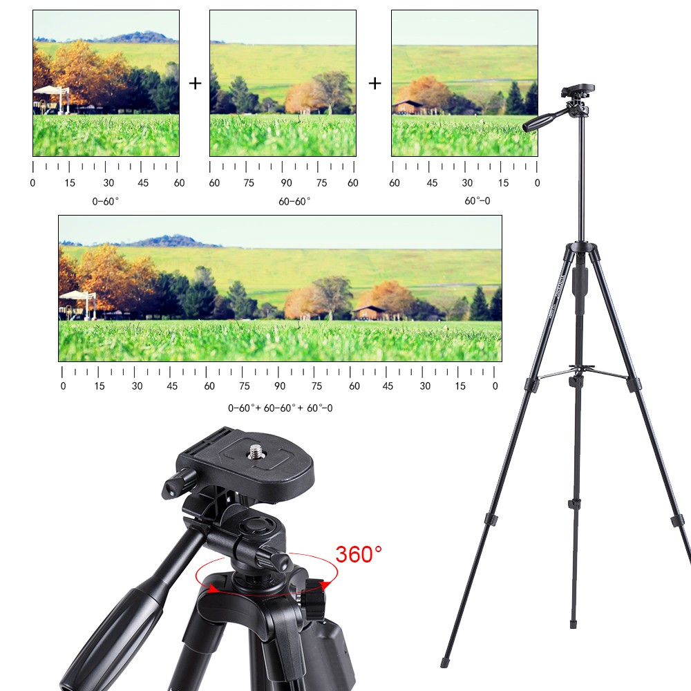 Chân Giá Đỡ Máy Ảnh Tripod YunTeng VCT 5208 Cao 1m25