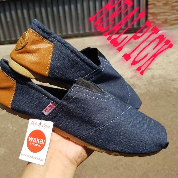 (Flash Shop) Giày SLIP ON Nam Nữ WAKAI LEVIS NAVI Mới Nhất