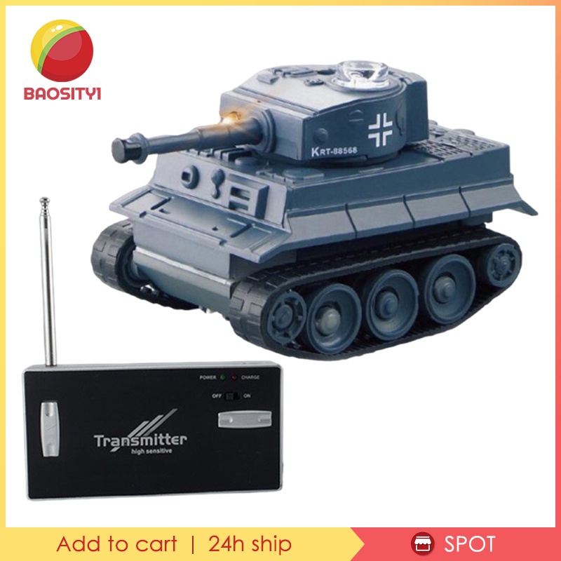 Xe Tăng Điều Khiển Từ Xa Mini Màu Xám Kèm Phụ Kiện