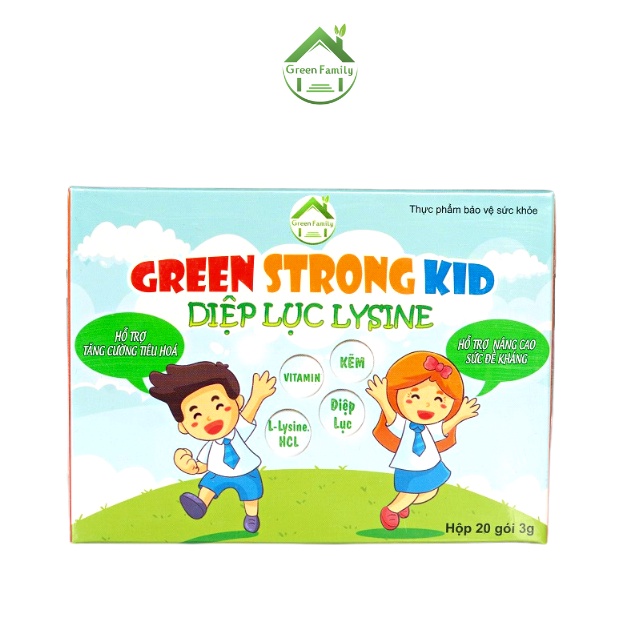 Diệp Lục Strong Kid HBC GREEN FAMILY Hộp 20 Gói