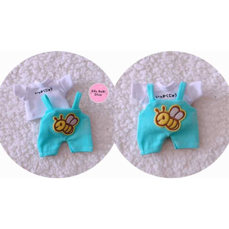 Set yếm và áo thun cho búp bê size 1/8 baboliy, bjd, bru, 5inch, ob11, ddf, animator 40cm, doll bông 15cm