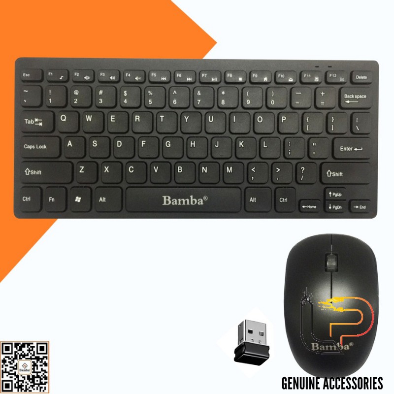 BỘ PHÍM CHUỘT MINI KHÔNG DÂY BAMBA B10 - KEYBOARD + MOUSE MINI KHÔNG DÂY BAMBA B10