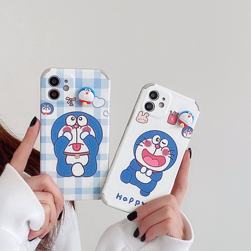 Ốp Điện Thoại Tpu Mềm Hình Doraemon 3d Bảo Vệ Toàn Diện Cho Iphone 11x12 Xs Xr 7plus