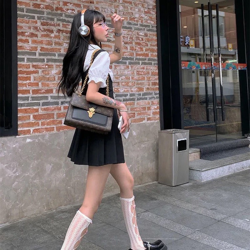 Bộ Áo Sơ Mi Ngắn Tay + Đầm Sát Nách Thời Trang Mùa Hè Dễ Phối Đồ Cho Nữ