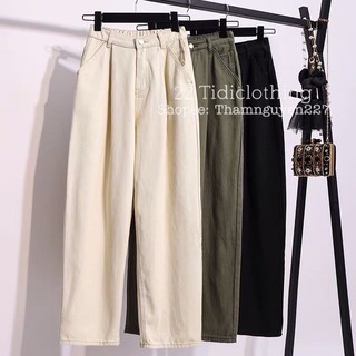 Quần khaki ống suông Ulzzang _ quần ống rộng chất đẹp _ bingsize 5xl lưng thun co giãn