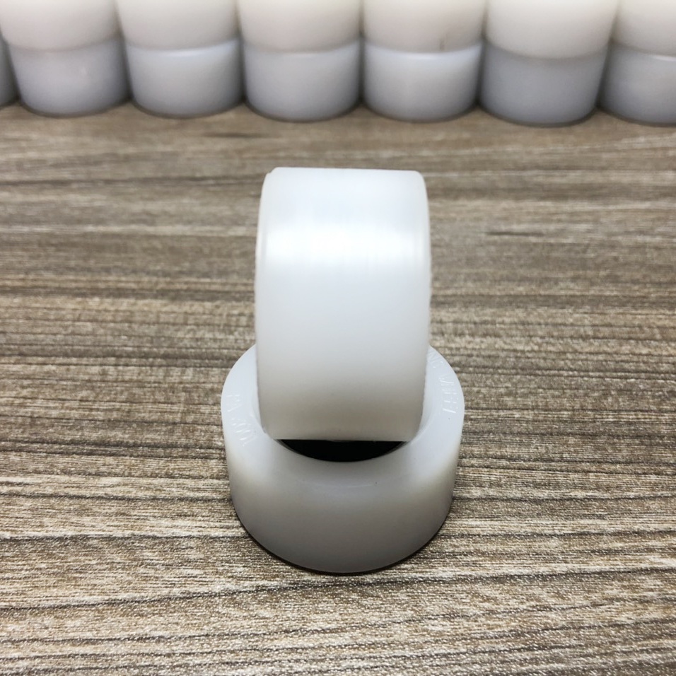 Bánh xe nhựa, bánh xe cửa lùa, Bánh xe thay thế kẹp treo cửa kính, bền, chịu lực lớn, chống mài mòn - đường kính 42mm