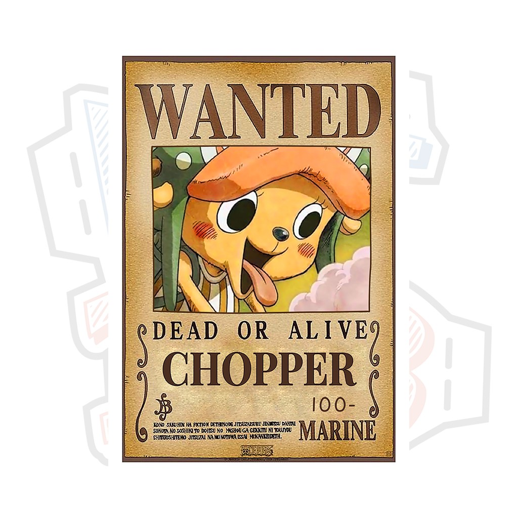 Poster truy nã Tony Tony Chopper (Timeskip) - One Piece
