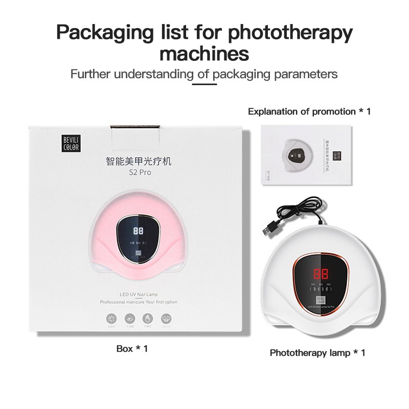 [Hàng mới về] Đèn LED UV sấy khô sơn móng tay 30 bóng 72W chuyên dụng tiện lợi | BigBuy360 - bigbuy360.vn