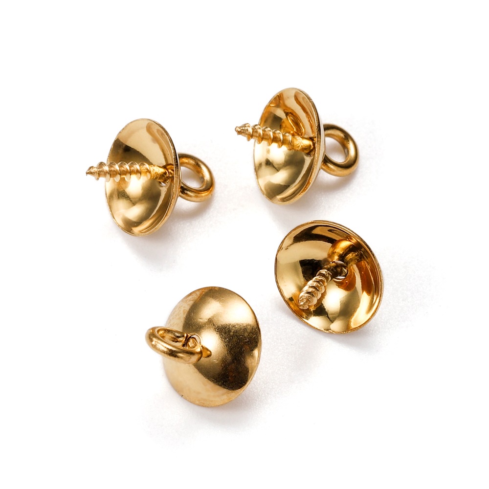 St.kunkka Set 30 Khay Hạt Cườm Bằng Thép Không Gỉ Làm Trang Sức DIY