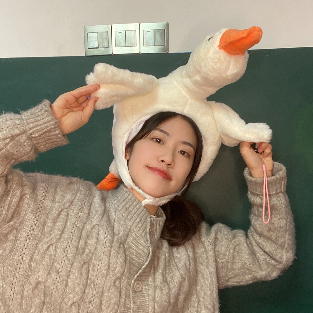 Mũ đội đầu hình ngỗng trắng