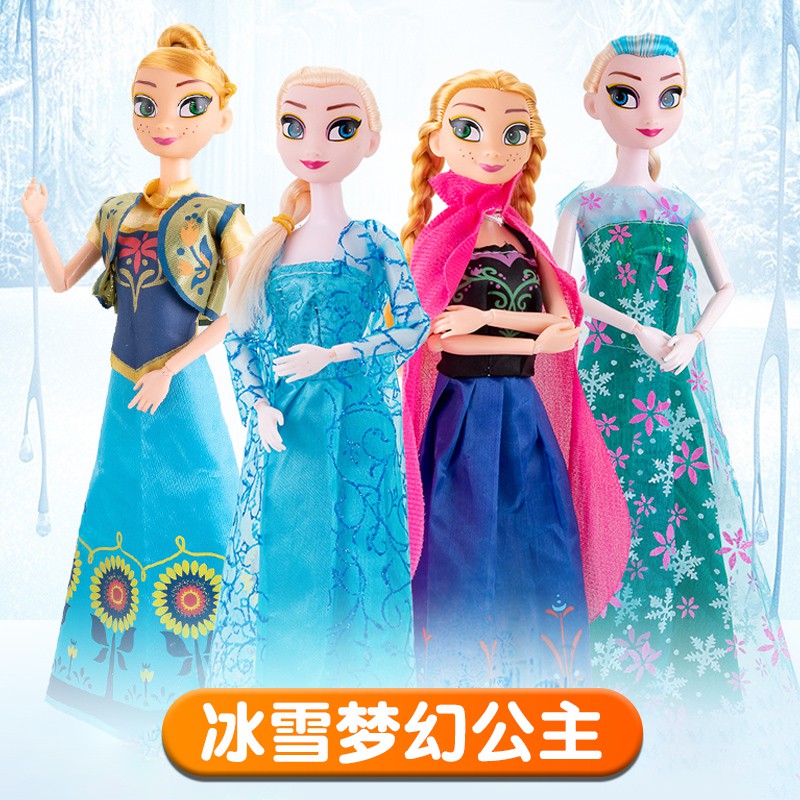 Bộ Đồ Chơi Búp Bê Barbie / Công Chúa Trong Phim Frozen Chất Lượng Cao