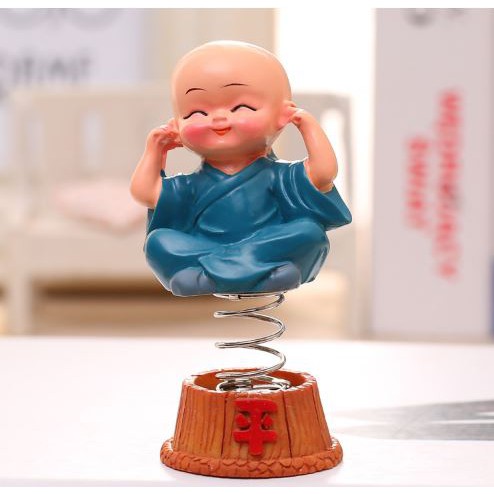 Bộ 4 tượng chú tiểu lắc lư theo xe