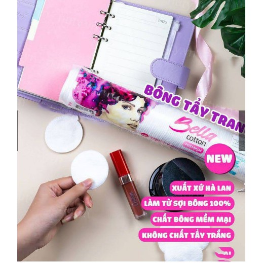 bông tẩy trang 💞𝑭𝒓𝒆𝒆𝒔𝒉𝒊𝒑💖 Bông Tẩy Trang Bella Cotton Premium 120 Miếng