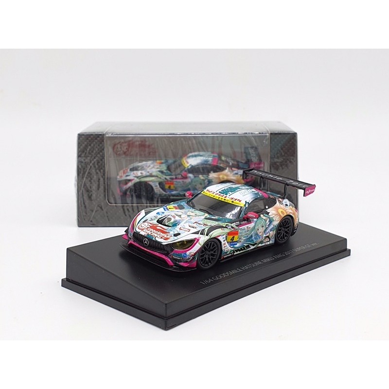 Xe Mô Hình Mercedes-Benz AMG 2017 Supper GT Hatsune Miku 1:64 Goodsmile Racing ( Xanh Lá )